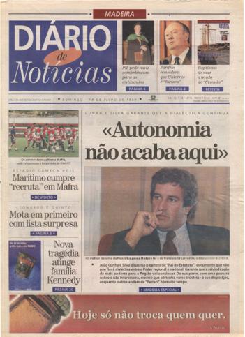 Edição do dia 18 Julho 1999 da pubicação Diário de Notícias