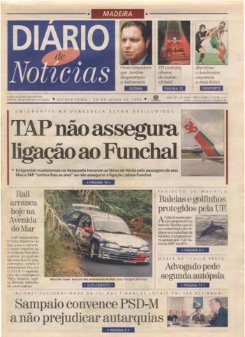 Edição do dia 29 Julho 1999 da pubicação Diário de Notícias