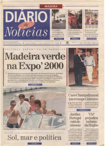 Edição do dia 6 Agosto 1999 da pubicação Diário de Notícias