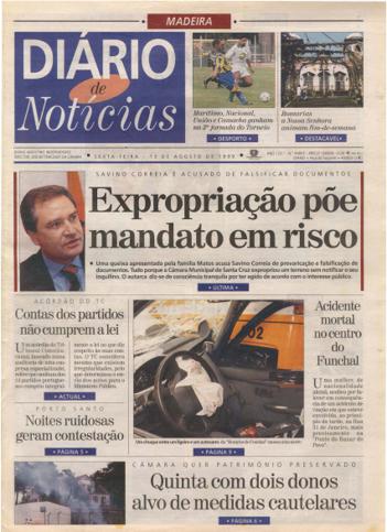 Edição do dia 13 Agosto 1999 da pubicação Diário de Notícias