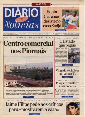 Edição do dia 2 Setembro 1999 da pubicação Diário de Notícias