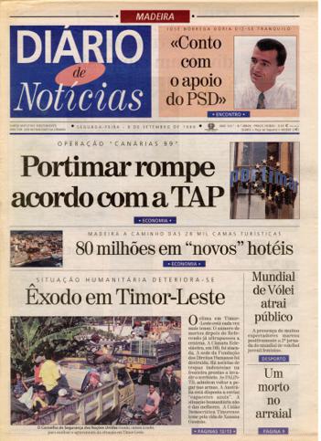 Edição do dia 6 Setembro 1999 da pubicação Diário de Notícias