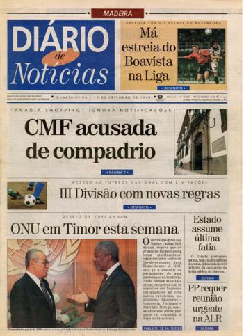 Edição do dia 15 Setembro 1999 da pubicação Diário de Notícias