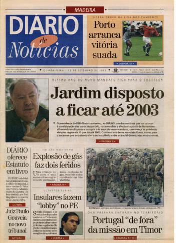 Edição do dia 16 Setembro 1999 da pubicação Diário de Notícias