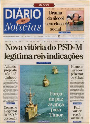 Edição do dia 19 Setembro 1999 da pubicação Diário de Notícias