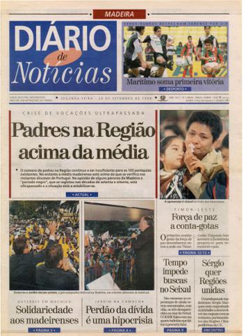 Edição do dia 20 Setembro 1999 da pubicação Diário de Notícias