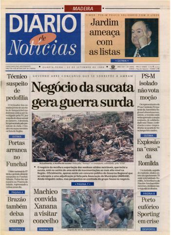 Edição do dia 22 Setembro 1999 da pubicação Diário de Notícias