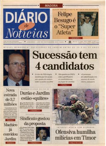 Edição do dia 25 Setembro 1999 da pubicação Diário de Notícias