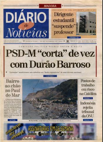 Edição do dia 30 Setembro 1999 da pubicação Diário de Notícias