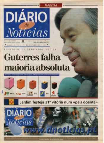 Edição do dia 11 Outubro 1999 da pubicação Diário de Notícias