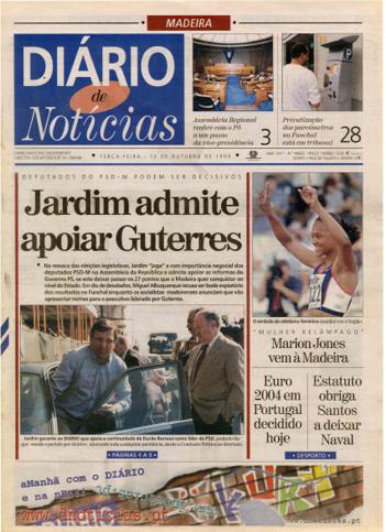 Edição do dia 12 Outubro 1999 da pubicação Diário de Notícias