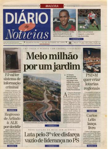 Edição do dia 20 Outubro 1999 da pubicação Diário de Notícias