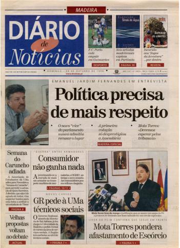 Edição do dia 24 Outubro 1999 da pubicação Diário de Notícias