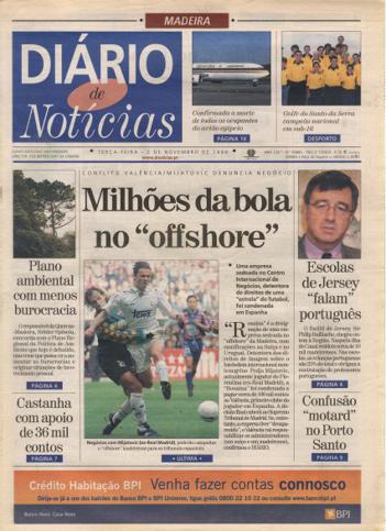 Edição do dia 2 Novembro 1999 da pubicação Diário de Notícias