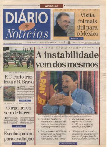 Edição do dia 14 Novembro 1999 da pubicação Diário de Notícias