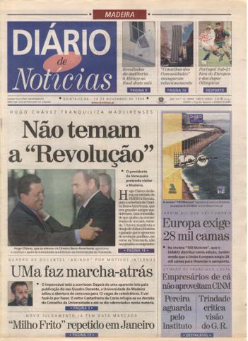 Edição do dia 18 Novembro 1999 da pubicação Diário de Notícias