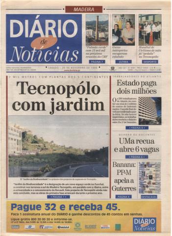 Edição do dia 20 Novembro 1999 da pubicação Diário de Notícias