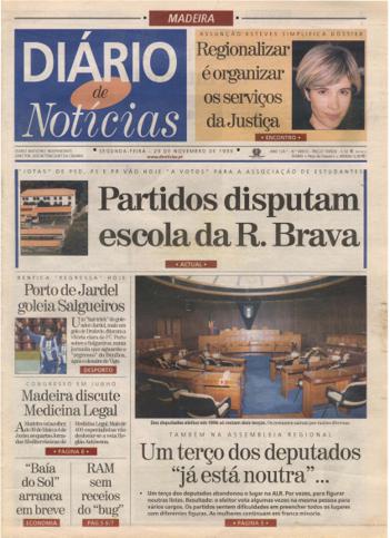 Edição do dia 29 Novembro 1999 da pubicação Diário de Notícias