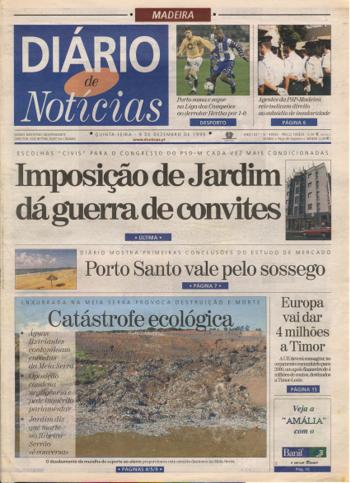 Edição do dia 9 Dezembro 1999 da pubicação Diário de Notícias