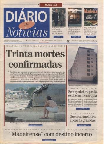 Edição do dia 21 Dezembro 1999 da pubicação Diário de Notícias