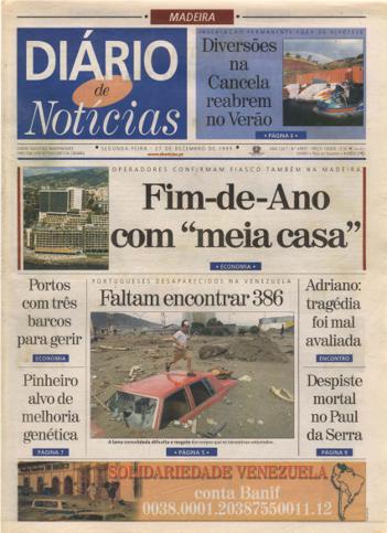 Edição do dia 27 Dezembro 1999 da pubicação Diário de Notícias