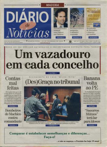 Edição do dia 23 Fevereiro 2000 da pubicação Diário de Notícias