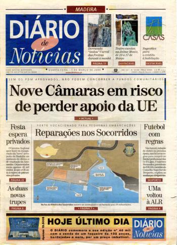 Edição do dia 1 Março 2000 da pubicação Diário de Notícias