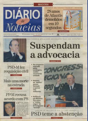 Edição do dia 27 Março 2000 da pubicação Diário de Notícias