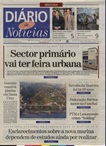 Edição do dia 4 Abril 2000 da pubicação Diário de Notícias