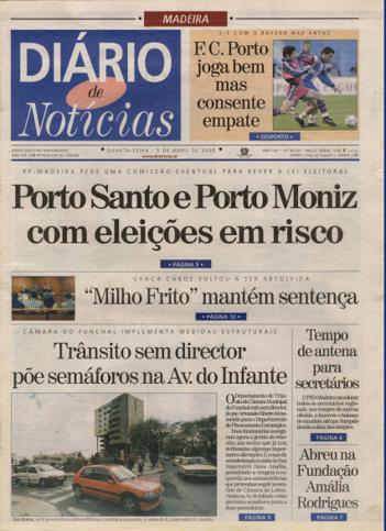 Edição do dia 5 Abril 2000 da pubicação Diário de Notícias