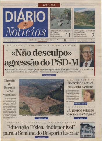 Edição do dia 7 Abril 2000 da pubicação Diário de Notícias