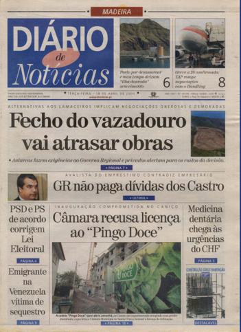 Edição do dia 18 Abril 2000 da pubicação Diário de Notícias