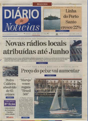 Edição do dia 29 Abril 2000 da pubicação Diário de Notícias