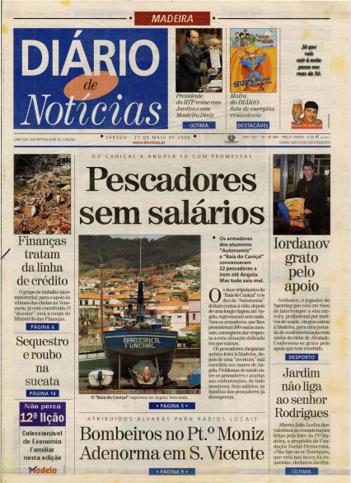 Edição do dia 27 Maio 2000 da pubicação Diário de Notícias