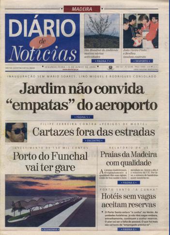 Edição do dia 5 Junho 2000 da pubicação Diário de Notícias