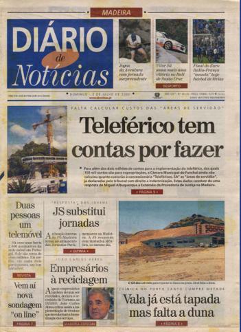 Edição do dia 2 Julho 2000 da pubicação Diário de Notícias