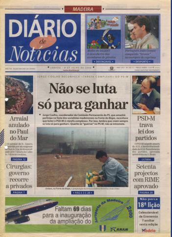 Edição do dia 8 Julho 2000 da pubicação Diário de Notícias