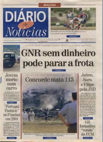 Edição do dia 26 Julho 2000 da pubicação Diário de Notícias