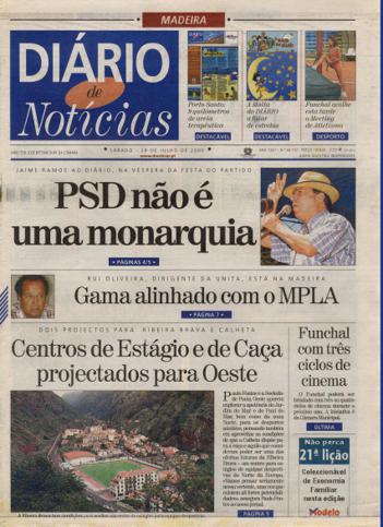 Edição do dia 29 Julho 2000 da pubicação Diário de Notícias