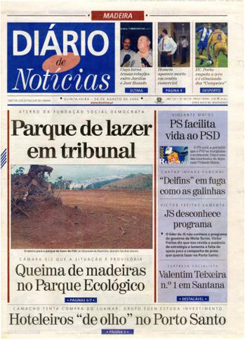 Edição do dia 24 Agosto 2000 da pubicação Diário de Notícias