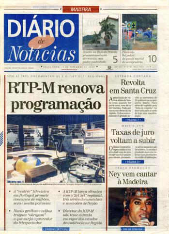 Edição do dia 1 Setembro 2000 da pubicação Diário de Notícias