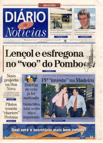 Edição do dia 7 Setembro 2000 da pubicação Diário de Notícias