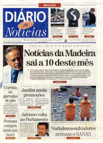 Edição do dia 1 Novembro 2000 da pubicação Diário de Notícias