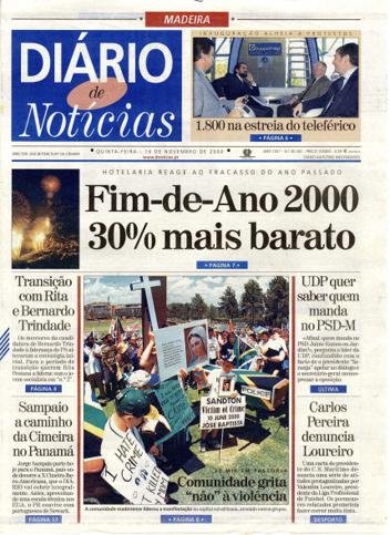 Edição do dia 16 Novembro 2000 da pubicação Diário de Notícias