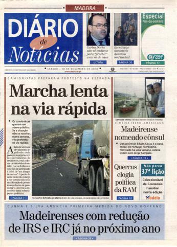 Edição do dia 18 Novembro 2000 da pubicação Diário de Notícias