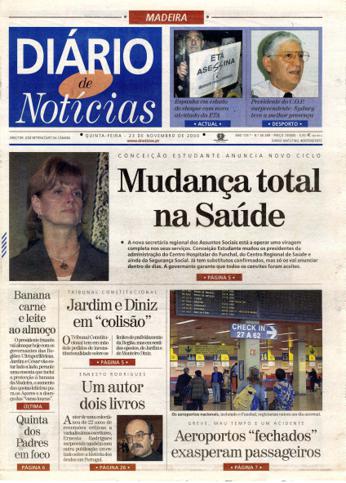 Edição do dia 23 Novembro 2000 da pubicação Diário de Notícias