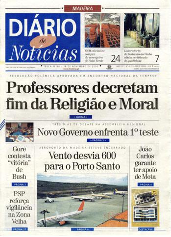 Edição do dia 28 Novembro 2000 da pubicação Diário de Notícias