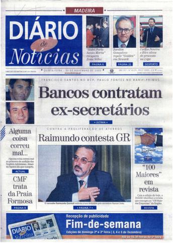 Edição do dia 30 Novembro 2000 da pubicação Diário de Notícias