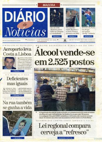 Edição do dia 3 Dezembro 2000 da pubicação Diário de Notícias