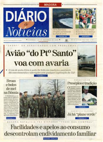 Edição do dia 24 Dezembro 2000 da pubicação Diário de Notícias